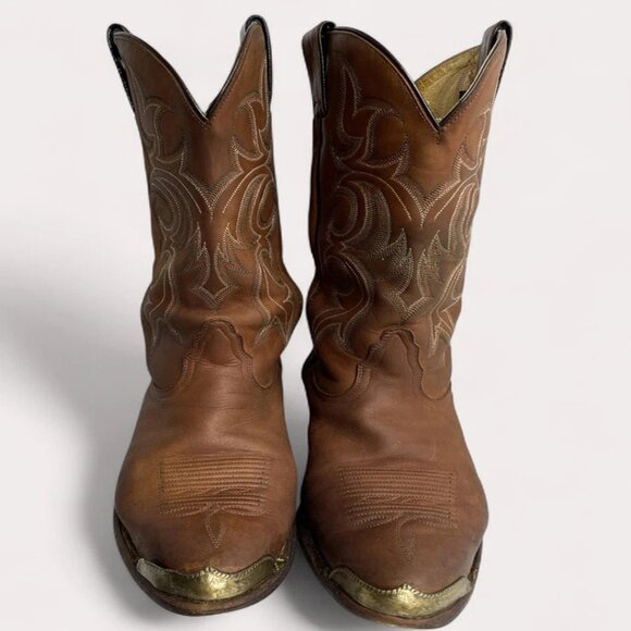 Nocona Brown Western Cowboy Boots - Picture 3 of 14